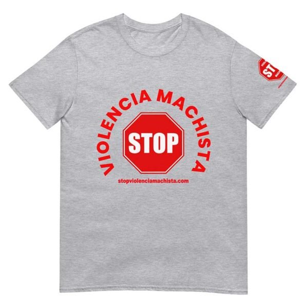 Camiseta de manga corta unisex gris claro - Impresión extra en manga izquierda. - Imagen 2