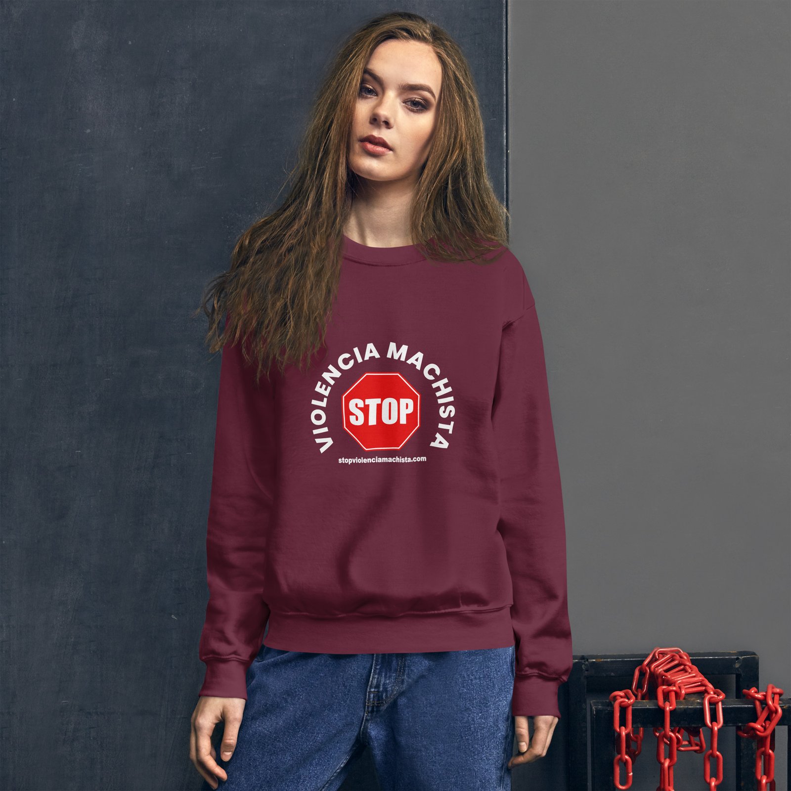 Sudadera marron morado. Envío incluido.