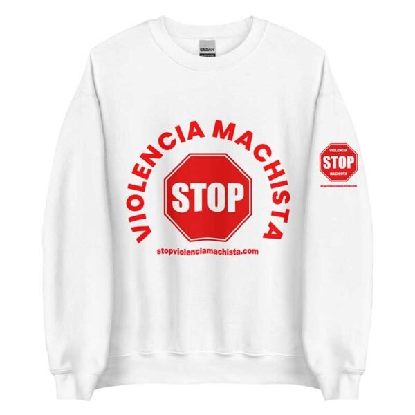 Sudadera blanca - Impresión extra en manga izquierda. - Imagen 2