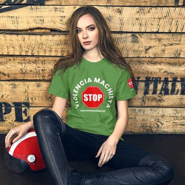 Camiseta de manga corta unisex verde - Luxe - Impresión extra en manga izquierda.
