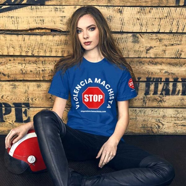 Camiseta de manga corta unisex azul marino - Luxe - Impresión extra en manga izquierda.
