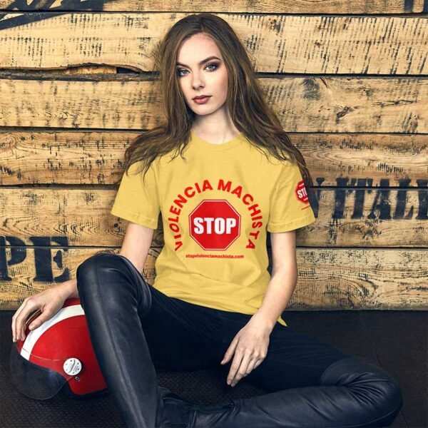 Camiseta de manga corta unisex amarilla - Luxe - Impresión extra en manga izquierda.