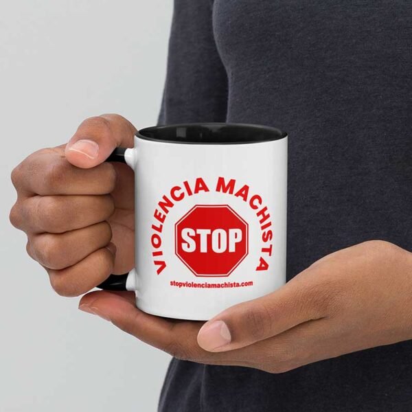 Taza de cerámica en color interior negro - Imagen 2