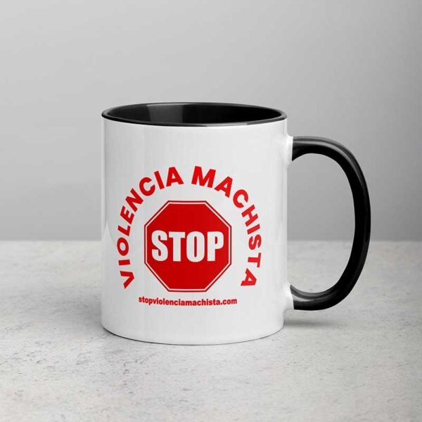 Taza de cerámica en color interior negro